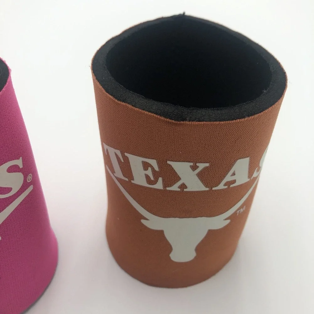 Texas‎ Long Horns Beer Coozi's Brown Pink His And Hers Set Of Two Preowned Used